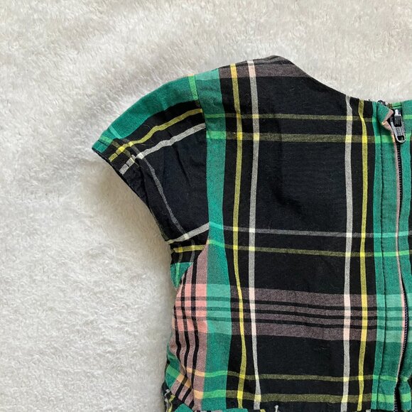 Joe Fresh Toddler Baby Dress 12-18M | EUC Plaid 100% Cotton Short Sleeve Pleated - Picture 12 of 15